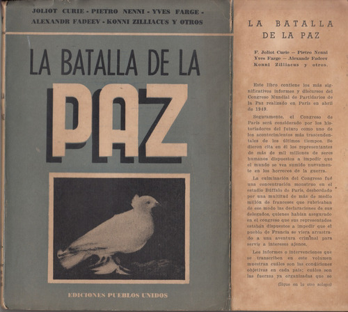 1949 La Batalla De La Paz Ediciones Pueblos Unidos Uruguay