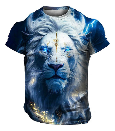 K Playera De Manga Corta Con Estampado 3d Del Rey León De