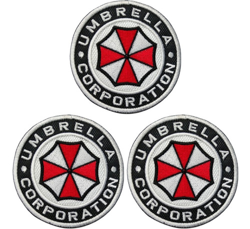 3 Parches Bordados Umbrella Circular (resident Evil)