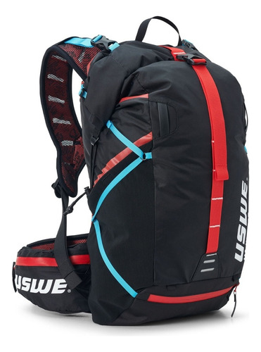 Mochila Deportiva Uswe Hajker 24 Hajker 24 Carbon Black Color Negro Diseño Liso 24l