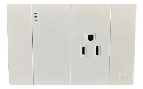 Interruptor + Tomacorriente Blanco - Pack X 20