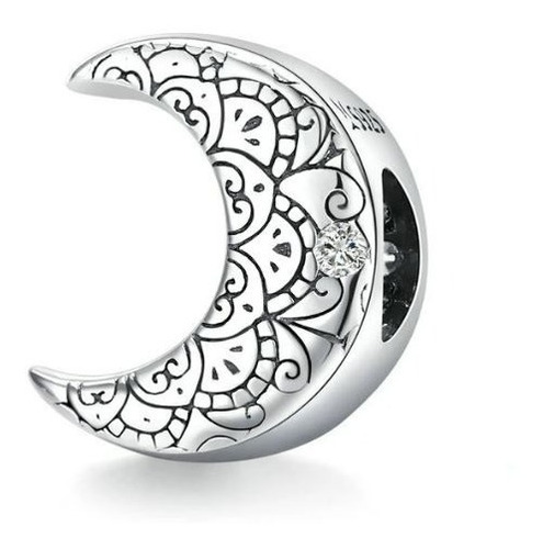 Charm Luna - Plata De Ley S925