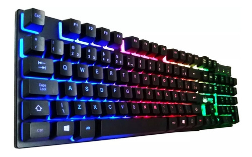 Teclado Gamer Semi Mecânico Led Rgb Usb Abnt2 Iluminado 