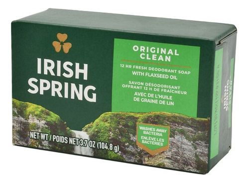 Jabon Deodorante Irish Spring Original Clean 1 Barra 127g 