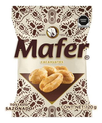 Cacahuates Mafer Tostado Sazonado De 120 G