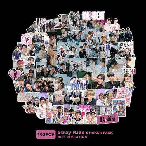 . Stray Kids (55 Photocard + Sticker) Kit Pegatina + .