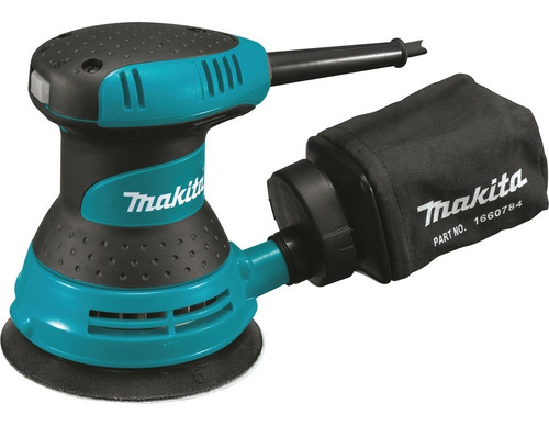 Lijadora  profesional  roto orbital Makita BO5030 con sistema velcro  azul 300W 110V