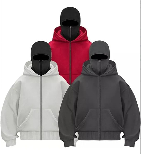 Sudadera Doble Capucha Unisex Felpa Abrigo Largo Ancho Otoño