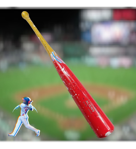 Bat De Beisbol Overfly Pro Elite Series 33.5 Alien5 Esp Red Color Red Paint