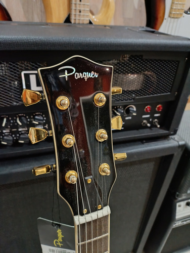 Guitarra Eléctrica Parquer Les Paul Custom Inmaculada Diestro Negro Palo De Rosa (Usado)