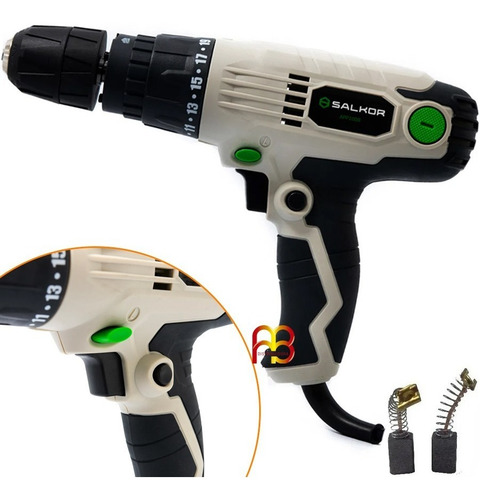 Imagen 5 de 8 de Taladro Percutor 10mm Salkor 300w Funcion Destornillador En Caja