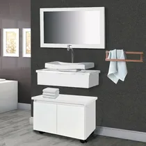 Comprar Gabinete Armario Armarinho Balcão De Banheiro Gaveteiro 80cm