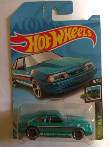 Hot Wheels 92 Ford Mustang Speed Blur Azul Mu4