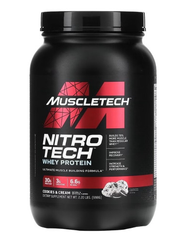 Nitro Tech Whey Protein  Muscletech 2 Lb Sabor Cookies 