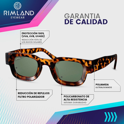 Imagen 7 de 9 de Anteojos Lentes De Sol Rimland Toronto Carey Lente Verde