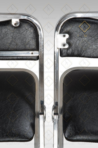 Paquete 10 Silla Plegable Acojinada Cromo Respaldo Reforzado