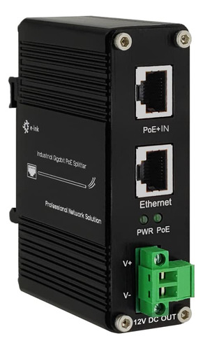 E-link Lnk-spt12v Endurecido 1-port Gigabit Poe + En + 1-por