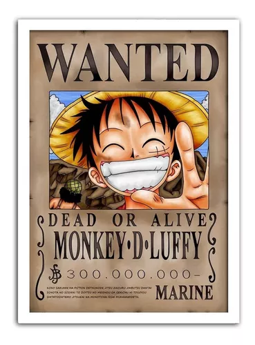 Quadro Decorativo Animes One Piece Mugiwaras Gear 5