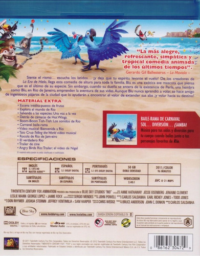 Rio Anne Hathaway Pelicula Blu-ray