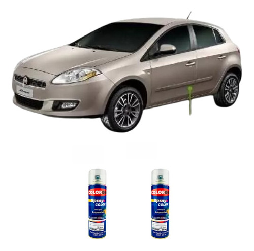 Spray Auto Fiat Bege Savanah + Massa + Lixa + Spray Verniz