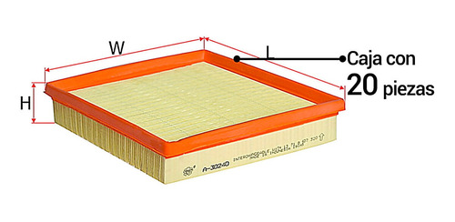 Caja De 20 Filtros De Aire Sakura 318i L3 1.5l Bmw 18/19