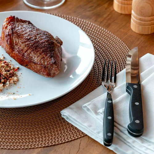 Kit Talheres Churrasco Barbacoa Linha Premium Faca Grande