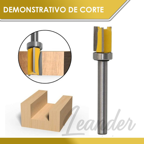 Fresa Tupia Dobradiça Guarnição Molde Madeira 14x6mm Porta