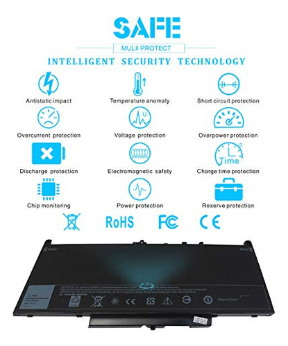 Batería Para Portátil Emanjor 55wh J60j5 7.6v E7470 E7270