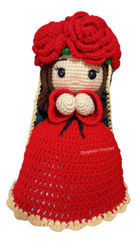 Virgen De Guadalupe Tejido Reversible (ramito A Crochet)