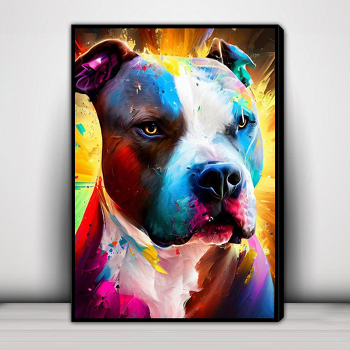 Cuadro Decorativo Perro Pitbull H105