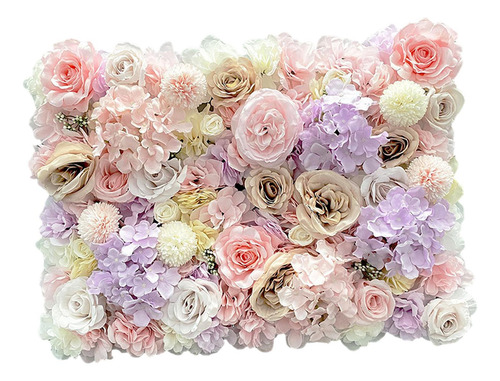 Panel De Pared Con Flores Artificiales En Tonos Estilo A