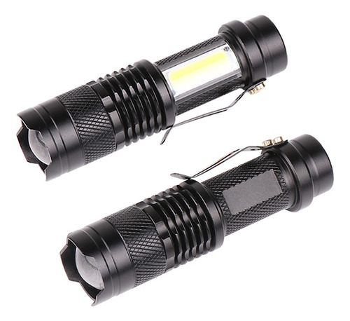 2pcs Lámpara Táctica 2000 Lumens T6 Recargable Usb Con Clip