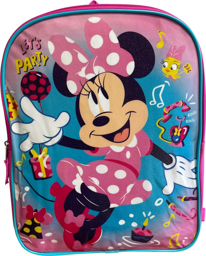 Mochila Escolar Minnie Mouse 15 Fast Forward (rosa-azul)