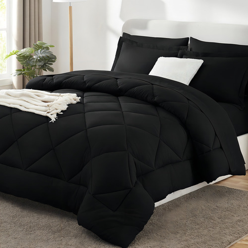 Juego De Edredón Queen Con Sábanas De 7 Pz -cozylux