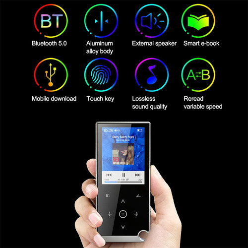 Reproductor De Música Bluetooth Mp3 Mp4 Fm Con Altavoz .