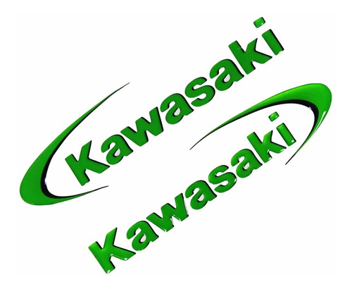Adesivos Emblemas Compativel Kawasaki Tverde 15x4cm 3d Re19