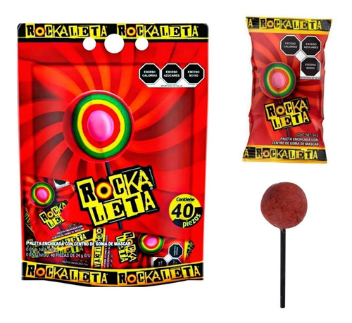 Paleta Rockaleta Sonric's® Sabor Original Con 40 Piezas