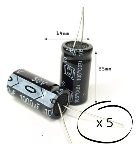 Capacitor 1000uf 50v Radial Polarizado - Alta Calidad