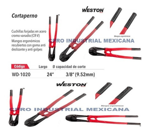 Imagen 2 de 2 de Corta Perno 24 Tipo Hit Marca Weston
