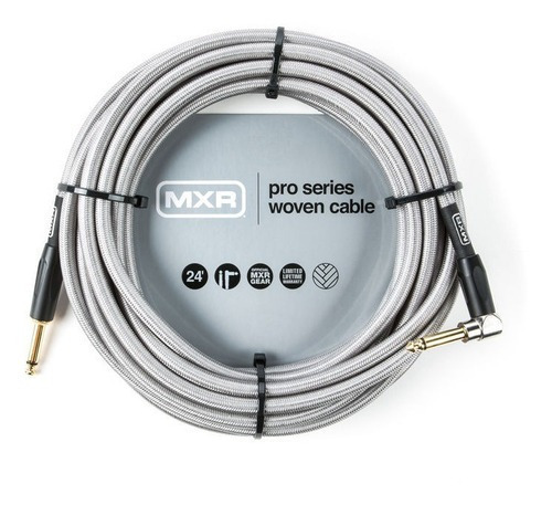 Cable Guitarra Mxr Dciw24r Silver Angulo 7,90 Mts Tela Color Plateado