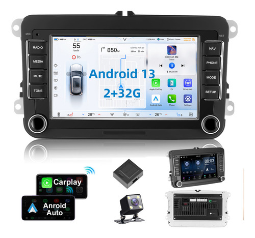 Autoestéreos 7 In Passat Vw Golf Android Carplay 2+32g 9070