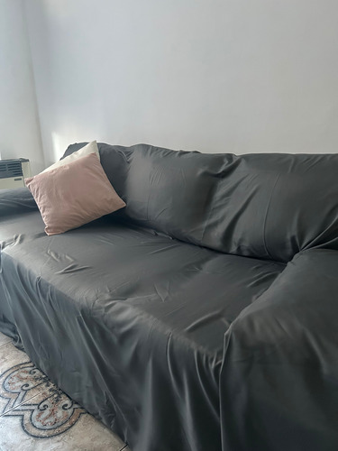 Funda Cubre -protectora Sillón 2 Cuerpos Arangusto Gris Oscuro Liso