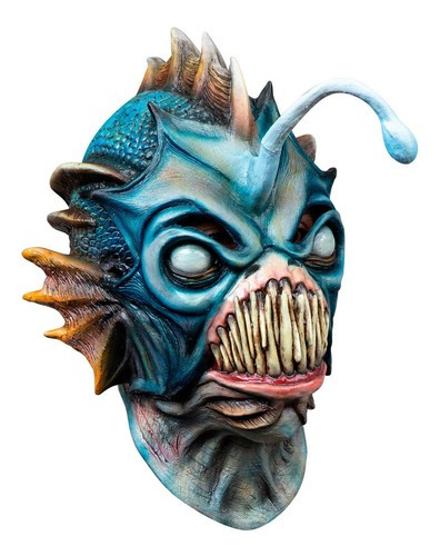 Máscara Para Halloween Pez Abisal Látex Horror Color Multicolor