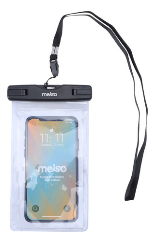 Funda Sumergible Para Celular Estanco Meiso Sobre 17 X 10,5 Color Negro