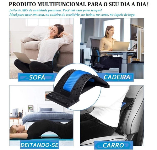 Imagem 2 de 6 de Apoio Encosto Lombar Massageador Para Alívio Postura Coluna