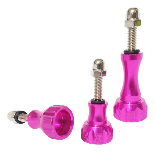 Set X 3 Tornillos De Aluminio Fucsia Gopro Action Cam