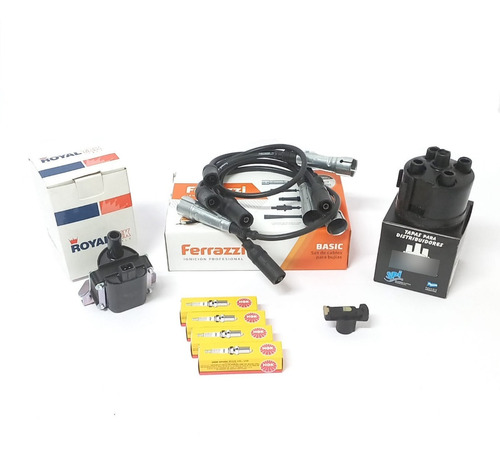 Kit Cable+4bujias+tapa Distrib.+rotor+bobina Sav. Gol 95/07