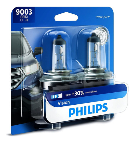 Bombilla De Faro Philips, De Mejora De Visión, 9003, Blanco