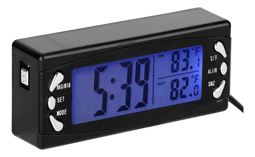 Termómetro De Coche Digital 12v Reloj De Vehículo Temperatur