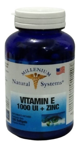Vitamina E 1000iu + Zinc Por 100 - Unidad a $940
